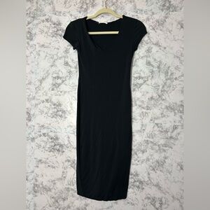 See You Monday Black Midi Dress